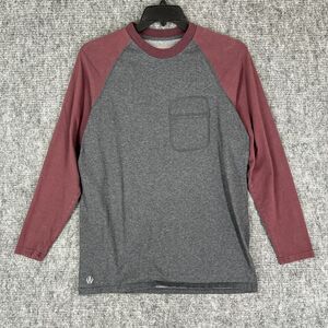 American‎ Worker Shirt Mens M Basic Casual Long-sleeve Raglan Tee Pocket